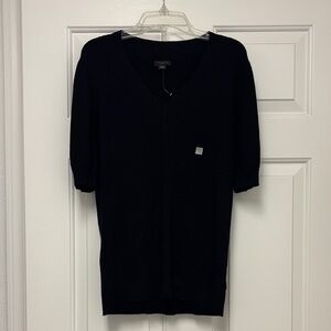 NWOT Ann Taylor Factory Women’s  V-Neck Black Sweater